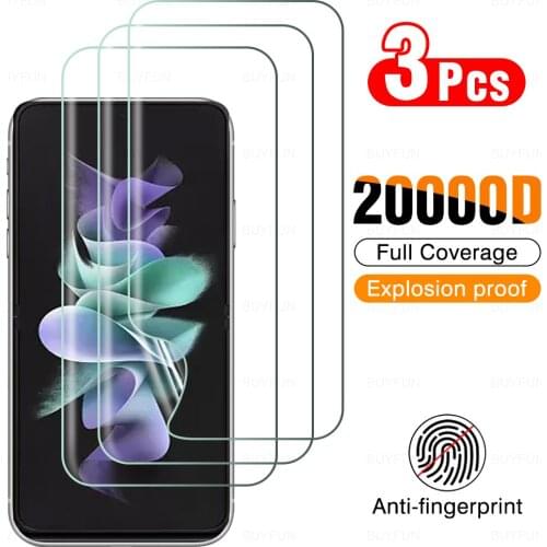3PCS Full Cover Hydrogel Film For Samsung Z Flip3 5G Front Screen Protection Not Glass For Galaxy ZFlip 3 zflip3 5G Film