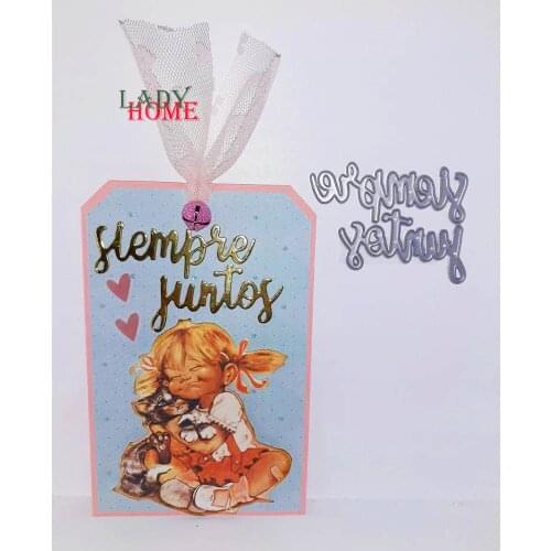 Spain Letters Craft Metal Cutting Dies Mold Punch Stencils for DIY Scrapbooking Paper Album Photos Cards Making New Dies Cut