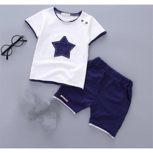 Baby Boy Summer Clothing Sets Short Sleeve Tops T-Shirt+Short Pants Two-piece Suit Children Costume for Kids Clothes Outfits