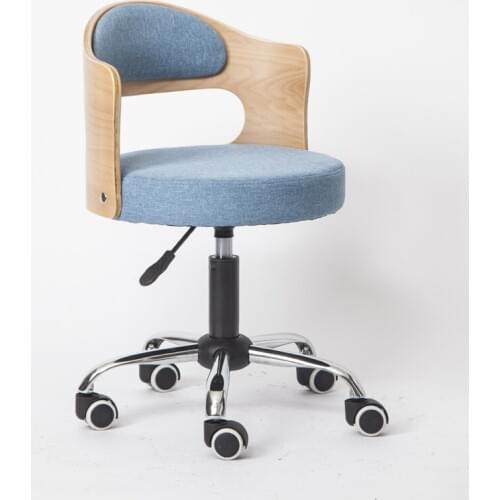Solid wood lifting small apartment computer chair home modern minimalist student learning desk chair compact small swivel chair