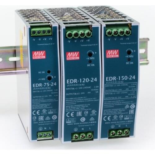 MEAN WELL EDR-75 120 150 12V 24V 48V meanwell EDR-75 120 150 12 24 48 V Single Output Switching Power Supply