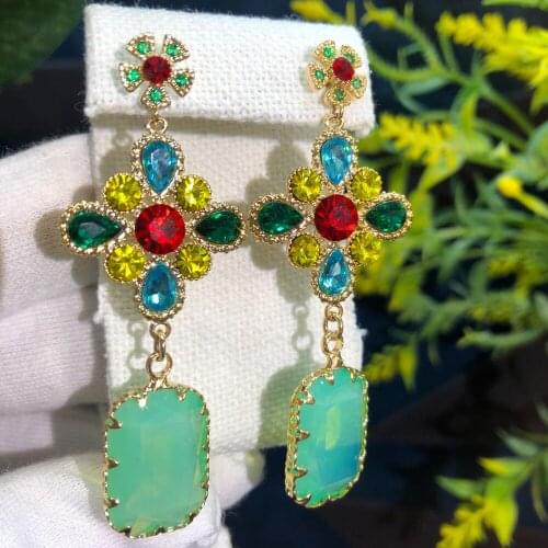 Missvikki Luxury Sweet Original Design Dangle Earrings For Women Girl Daily Hot Party Cubic Zircon Dubai Bridal Earrings Jewelry