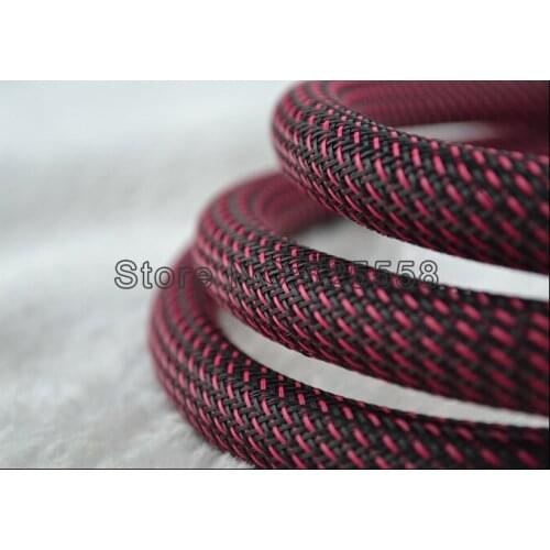 10M 16MM Nylon Mesh Red+Black (N)Screen Braidedc Sleeving