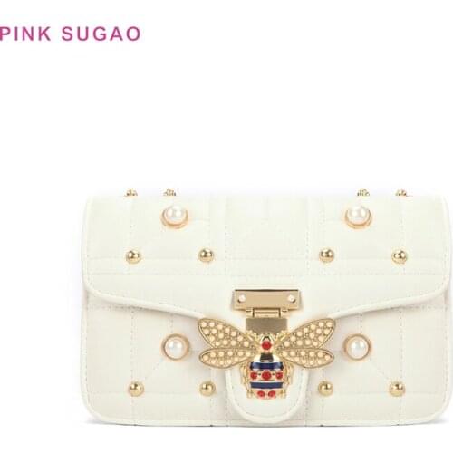 Pink Sugao Women Purse Fashion Shoulder Bag Luxury Handbags Women Bags Designer 2019 Designer Crossbody Bag For Women Pearl Cute