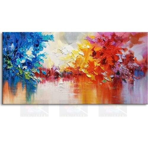 Hand-painted modern living room decorative Landscape oil painting 100% best Knife painting original directly from arti YS1-002