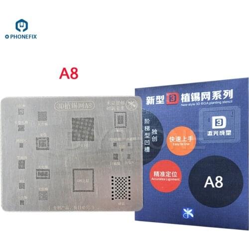 MJ 3D BGA Reballing Stencil Template A8 A9 A10 A11A12 A13 for iPhone6 6P 6S 6SP 7 7P 8 8P X XR XS MAX 11 Pro Max Planting Module