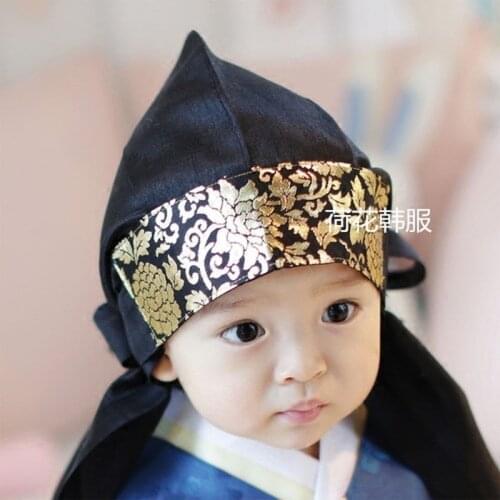 Hats Childrens Hanbok Hat One Year Old Boy Birthday Hat Baby Props for Photography Newborn