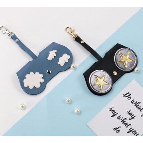 New Style Girl Simple Portable Glasses Bag Anti-pressure Sunglasses Clip Protective Cover Hanging Glasses Bag Keychain Tools U3