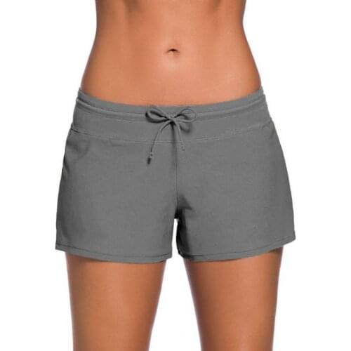 Woman Running Shorts Summer Waistband Quick Drying Low Waist Loose Bikini Bottom Swim Shorts Swimwear Yoga Gym Beach Short 2021