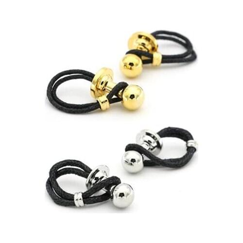 10pairs/lot Vintage Round Ball With Black Rope Cufflinks Ball String Chain Cuff Links Cufflink Mens Jewelry Wholesale