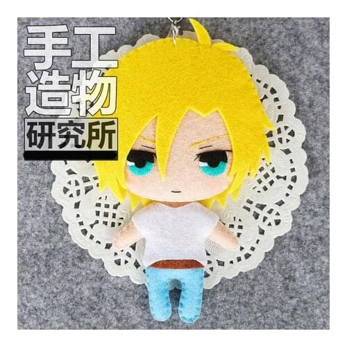 Anime BANANA FISH Okumura Eiji Ash Lynx Cosplay DIY Handmade Material Package Mini Plush Doll Hanging Keychain Toy Gifts