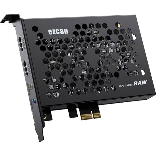 EzCAP324 UVC PCIE Video Game Capture Board Card 4Kp30 Record & Live Stream for Gaming Systems Camcorders