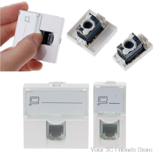 CAT6 Network Module Information Socket RJ45 8P8C Connector Adapter Keystone Jack Standard Wall Plate Ju29 20 Dropship