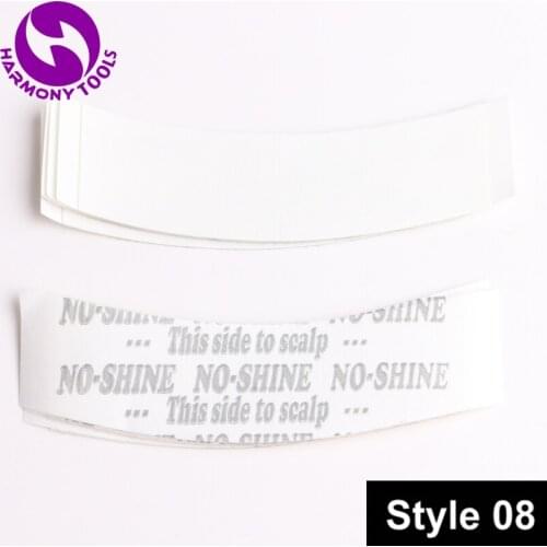 XUCHANG HARMONY 36pcs 0.875"x3" A Contour White-Liner Hair Tape Tabs Stickers Tape Pieces for Toupee & Wigs & Tape Hair