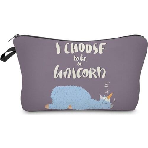 Animal Letter Print Makeup Bag Sheep Pattern Women Toiletry Bag Casual High Quality Organizer Multifunction Hot Sale Pencil Case