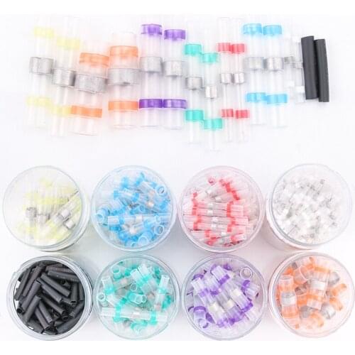 30/40/50/60/100/150/170/250PCS Red Waterproof Insulated Heat Shrink Connectors Solder Seal Wire Connectors AWG22-18/ 0.5-1.0 mm