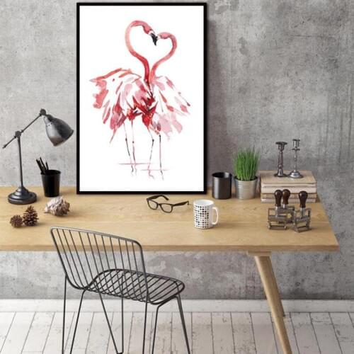 Nordic Art Posters and Prints Girl Wall Art Canvas Painting Pictures For Living Room Animal birds Artwork Bedroom Decor