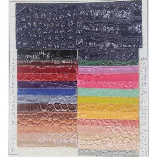 New quality PVC artificial leather fabric Wholesale bright surface crocodile leather material