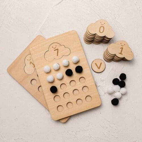 Waldorf Montessori Educational Wooden Toy Children Board Math Cloud Childrens Wooden Preschool Montessori Toy Counting Geometry