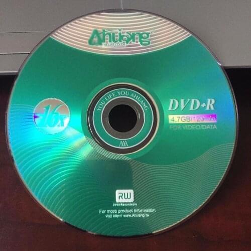 Wholesale 5 Discs Green Wave Grade A 4.7 GB 16x Blank Printed DVD+R Disc