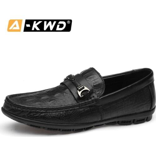 Casual Shoes Loafers Men Genuine Leather Soft Black Flat Shoes Man Mocassin Homme Slip on Driving Walking Leisure Shoes Footwear