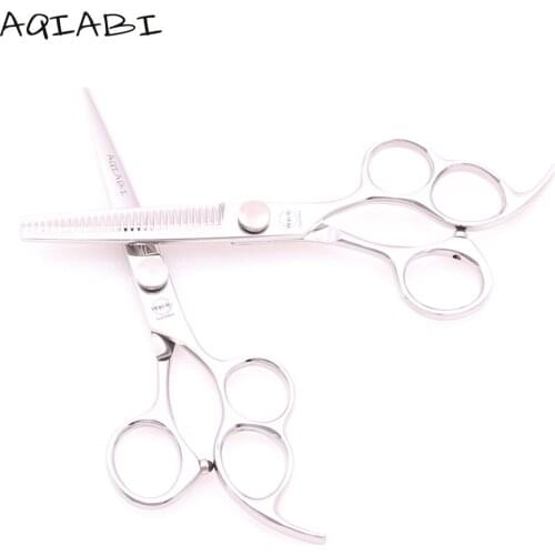 Professional Hair Scissors 5.5'' AQIABI 440C Barber Shears Cutting Shears Thinning Shears Hairdressers Scissors Promotion A9011