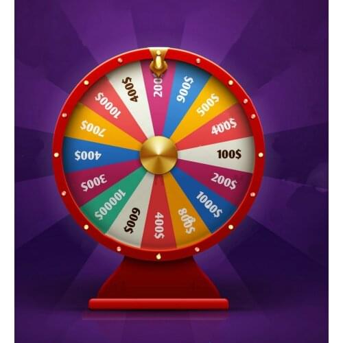 Realistic 3d Spinning Fortune Wheel backdrops Vinyl cloth High quality Computer print wall Backgrounds