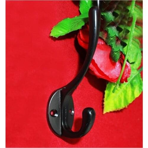 Retail Black Antique Zinc Alloy Home Hat Coat Clothes Towel Wall Door Hangers Hooks Bathroom Accessories Coat Hooks,102*47mm,1Pc