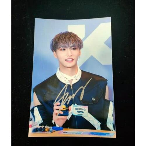Hand signed ATEEZ Park Seong-hwa autographed photo K-POP 4*6 2021