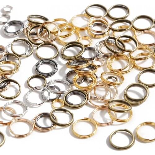 200-500pcs 5/6/8/10mm DIY Earrings Open Jump Rings Double Loops Gold Silver Color Split Rings Connectors For Jewelry Making