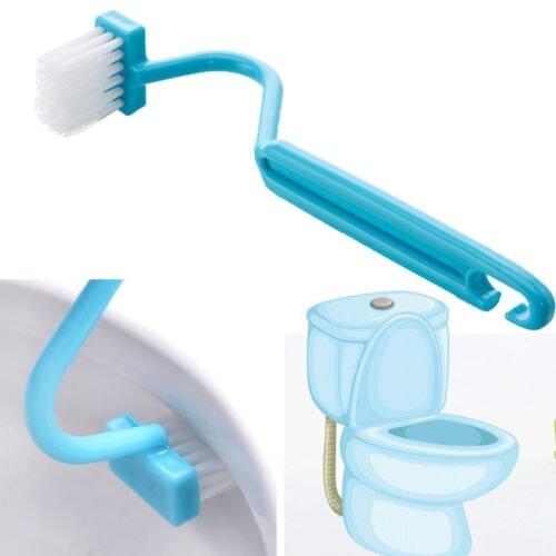 Toilet Brush S Shape Family Sanitary Cleaning Scrubber Curved Bent Handle Cleaning Brush