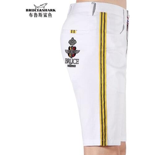 Bruce &Shark New Summer Men Shorts Casual Fashion Stretch 97%Cotton Men Pants Short Super design Top Quality Male trousers big