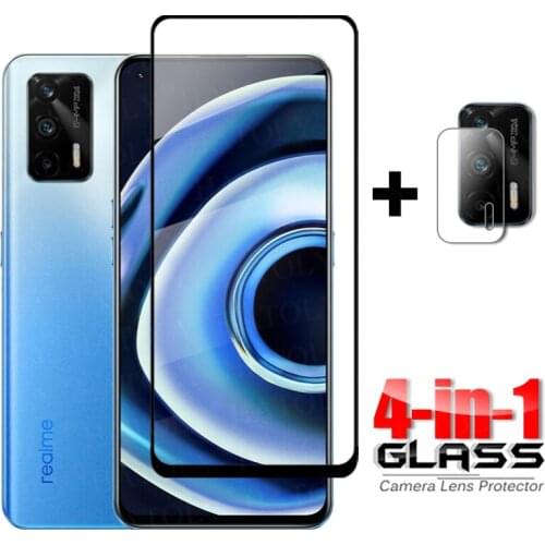 Glass on Realme Q3 Pro 5G Full Cover Tempered Glass For Oppo Realme Q3 Pro 5G Screen Protector Camera Glass Realme Q3 Pro 5G
