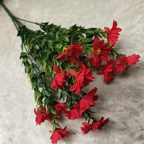 Wall Fence Multicolor Bouquet Photography Props Faux Flower Elegant Artificial 36cm Real Touch Simulation Crystal Chrysanthemum