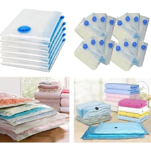 Vacuum Seal Space Saver Storage Bag Compressed Clothes Blankets Organizer Bag Home Storage Bags Organization