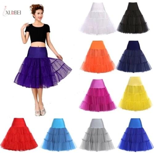 Vintage Bridal Wedding Petticoat Crinoline Rockabilly Tutu Underskirt Short Tulle Skirt Wedding Accessories Jupon Mariage