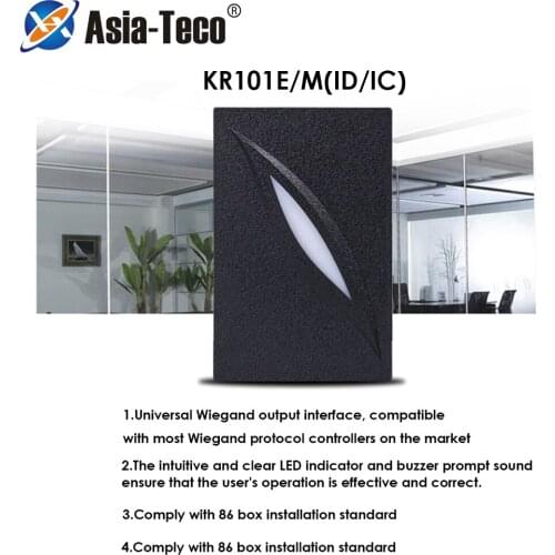 Waterproof RFID 125Khz 13.56mhz IC Card Reader Access Control Card Reader Wiegand 26 34 Door Access Control System KR101E