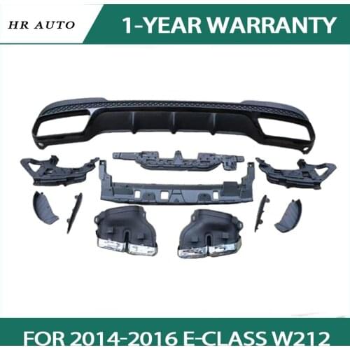 Rear Bumper Exhaust PipeS Muffler Tail Bumper fit For Mercedes 2014 2015 2016 E-class W212 Upgrate To E63 Car