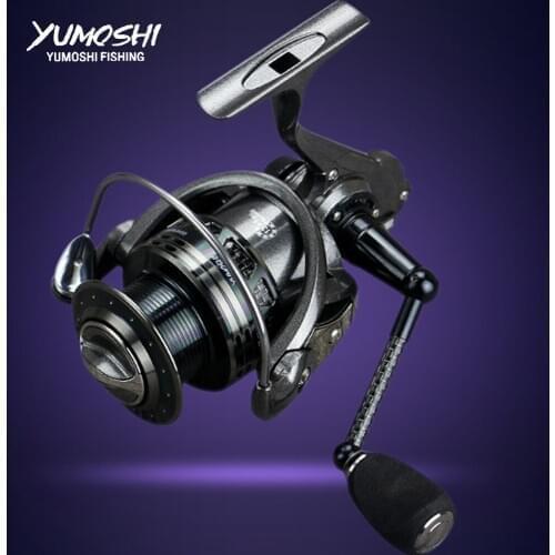 YUMOSHI Full Metal Fishing Spinning Reel Pesca Carretilha Reels Carretes De Pescar Molinete Moulinet Casting Peche LM 2000-5000