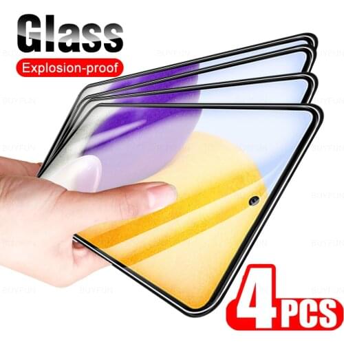 4Pcs Tempered Glass For Samsung Galaxy A72 A90 A80 A82 On Samsun A 90 82 80 72 4G/5G Phone Protective Clear HD Screen Cover Film