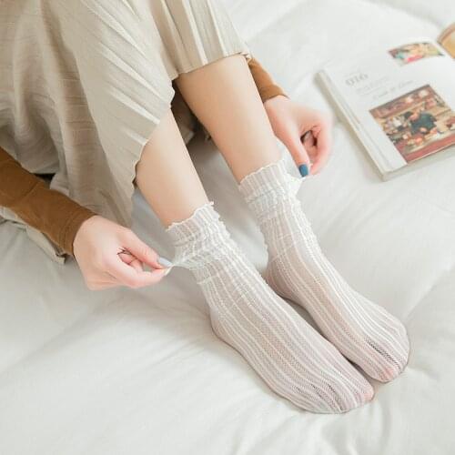 1 Pair Woman Socks 2020 Spring New Fashion Socks Summer Solid Hollow Out Women Soft Cute Long Socks For Women Mesh Thin Socks