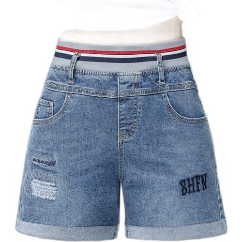 Womens Shorts Bull-puncher Knickers Female Summer 2021 Daisy Wide-legged Leisure Show Thin Elastic Straight Waist High