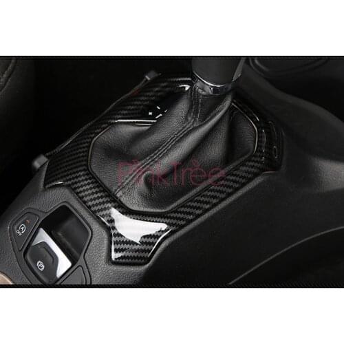 Accessories For Jeep Renegade 2016 2017 2018 Interior Gear Box Cover Trim Carbon Fiber Color SUV Styling
