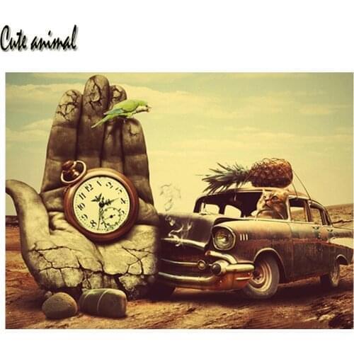 Antique hand pocket watch car Diamond Embroidery Mosaic Decor Gift Handmade 5D diy Diamond Painting Cross Stitch almaznaya