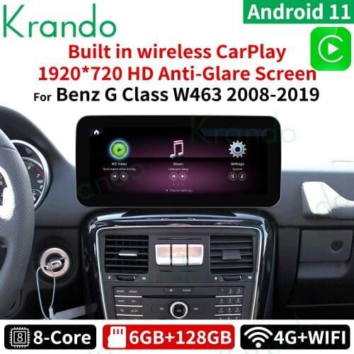 Krando Android 10.0 4G 128G 10.25'' Car Radio For Mercedes Benz G Class W463 2008-2020 NTG 4.0 4.5 5.0 Multimedia Player Carplay