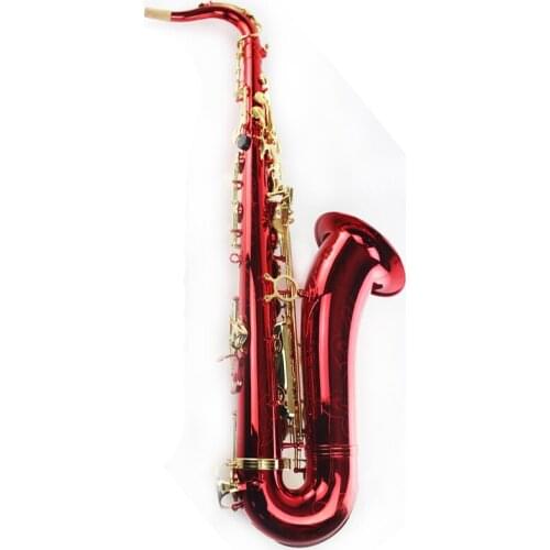 B-flat Alto Saxophone Surface Red Lacquered Gold Key Sax Musical Instruments Brass Top Quality Saxophone Gift Professional SAX10