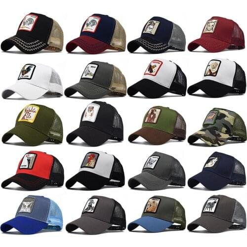 Fashion Animals Embroidery Baseball Caps Men Women Snapback Hip Hop Hat Summer Breathable Mesh Sun Gorras Unisex Streetwear Bone