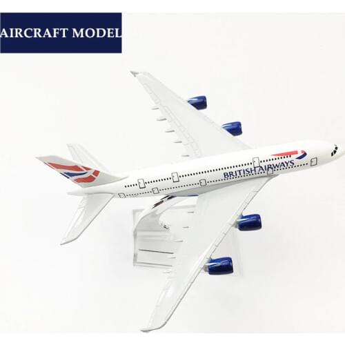BRITISH AIRWAYS A380 Aircraft Model Plane 16cm Toy Alloy Metal Airlines Airplane with base support Collection Gift Toys