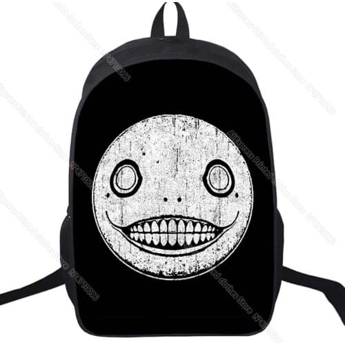 Double Layer Unisex NieR Replicant Backpack Cartoon Anime School Bags Boys Girls Teens Rucksack Men Women Travel Laptop Knapsack