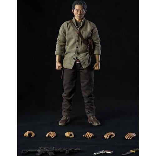 ThreeZero 3Z0038 1/6 Zombie Glen Rhee Model 12'' Male Soldier Action Figure Body Full Set Toys for Collection